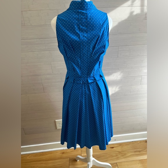 Michael Kors Collection Blue Polka dot cotton dress - Picture 7 of 10
